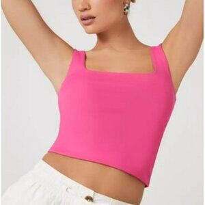 Pink Cropped Tank Top